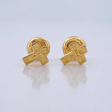 Topos Cruz Cristo 0.7gr / 5.2mm Oro Amarillo 18K %