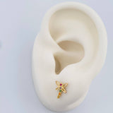 Topos Libelula 0.8gr / 7.6mm Oro Amarillo 18K %