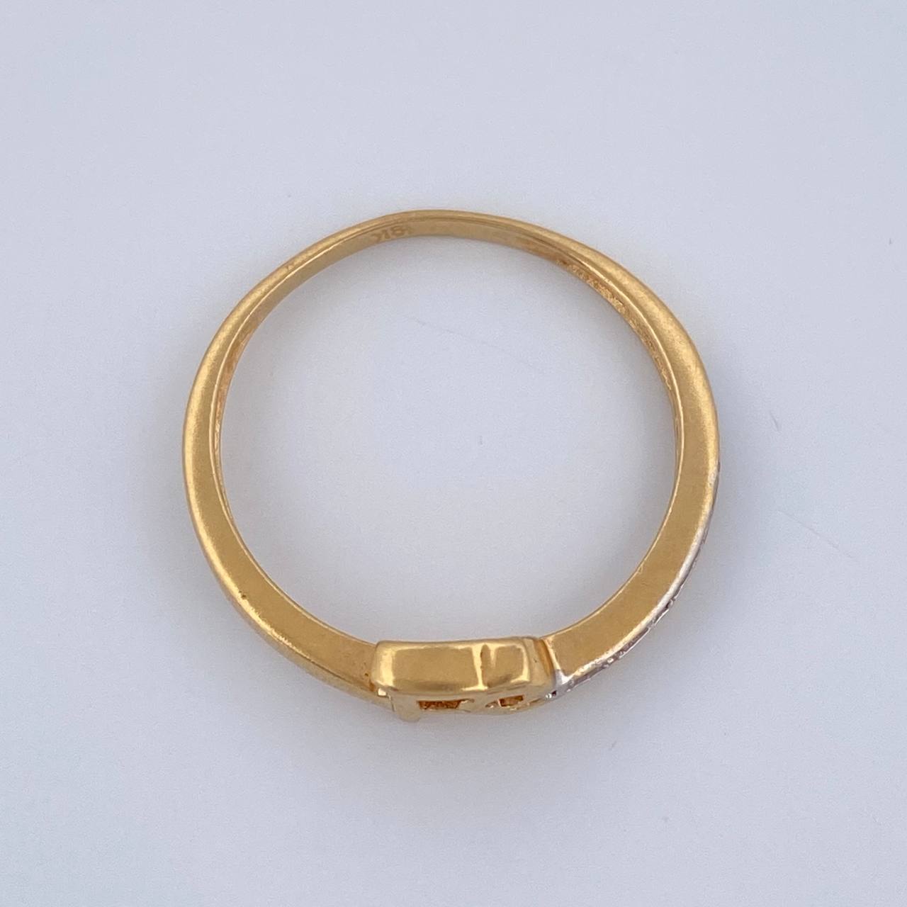 Anillo Fe 1.7gr / T6 1/2 / Dos Oros Amarillo Blanco 18K %