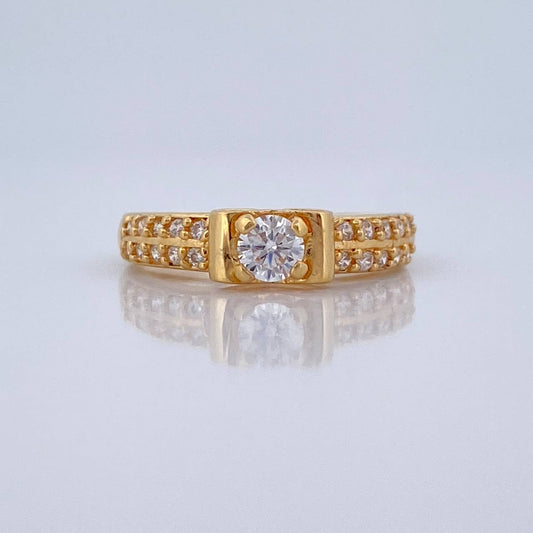 Anillo Churumbela Solitario Corazon 2.8gr / T6 1/2 / Oro Amarillo 18K %