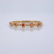 Anillo Churumbela Flores 1.4gr / T8 3/4 / Oro Amarillo 18K %