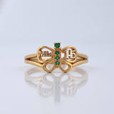 Anillo Mariposa 15s 2.15gr / T7 1/4 / Dos Oros Amarillo Blanco 18K %