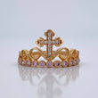 Anillo Cruz Tiara 2.4gr / T6 / Oro Amarillo 18K %