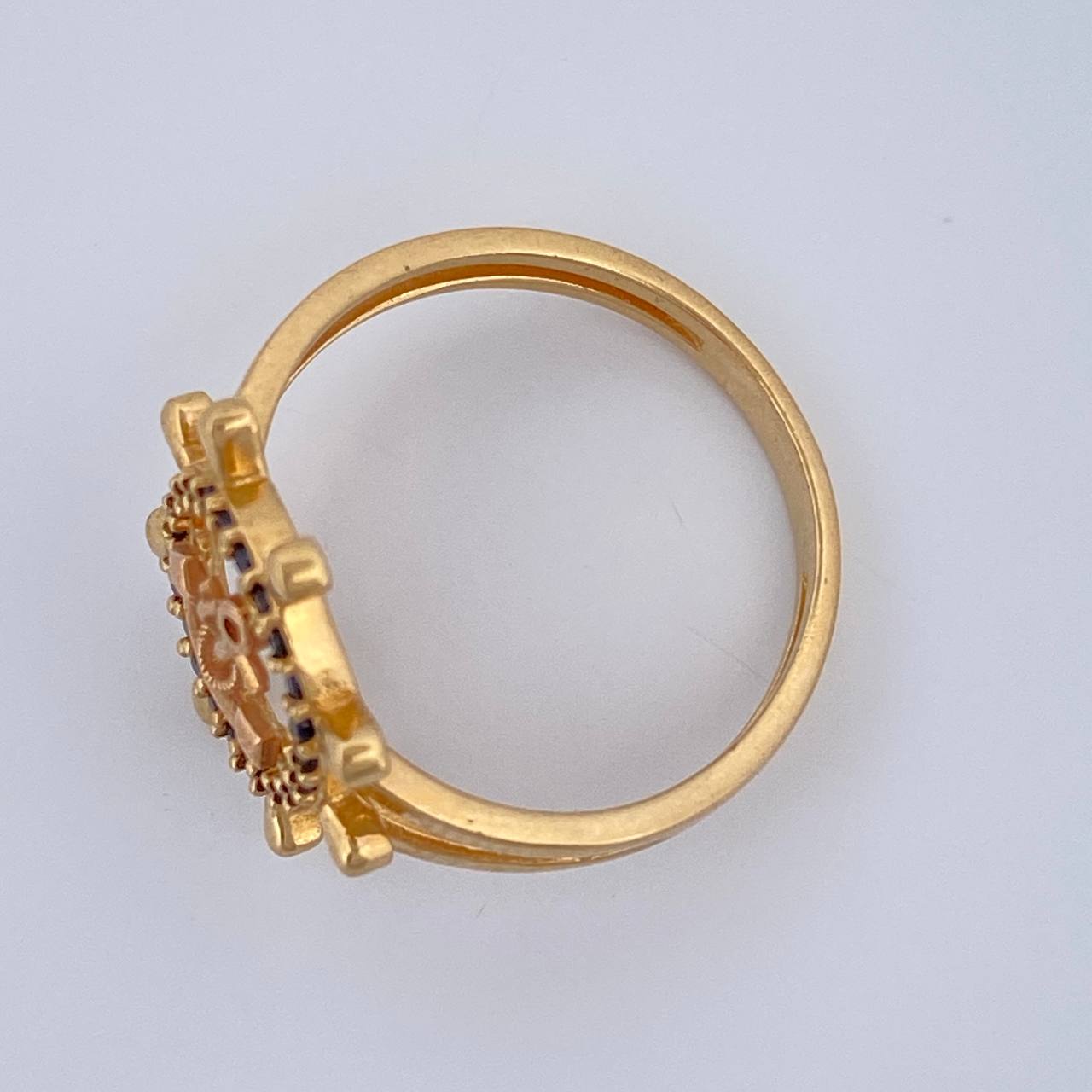 Anillo Ancla Timon 2.75gr / T6 3/4 / Dos Oros Amarillo Rosa 18K %