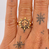 Anillo Ancla Timon 2.75gr / T6 3/4 / Dos Oros Amarillo Rosa 18K %