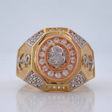 Anillo Anclas Cruz 7.45gr / T10 1/4 / Tres Oros 18K %