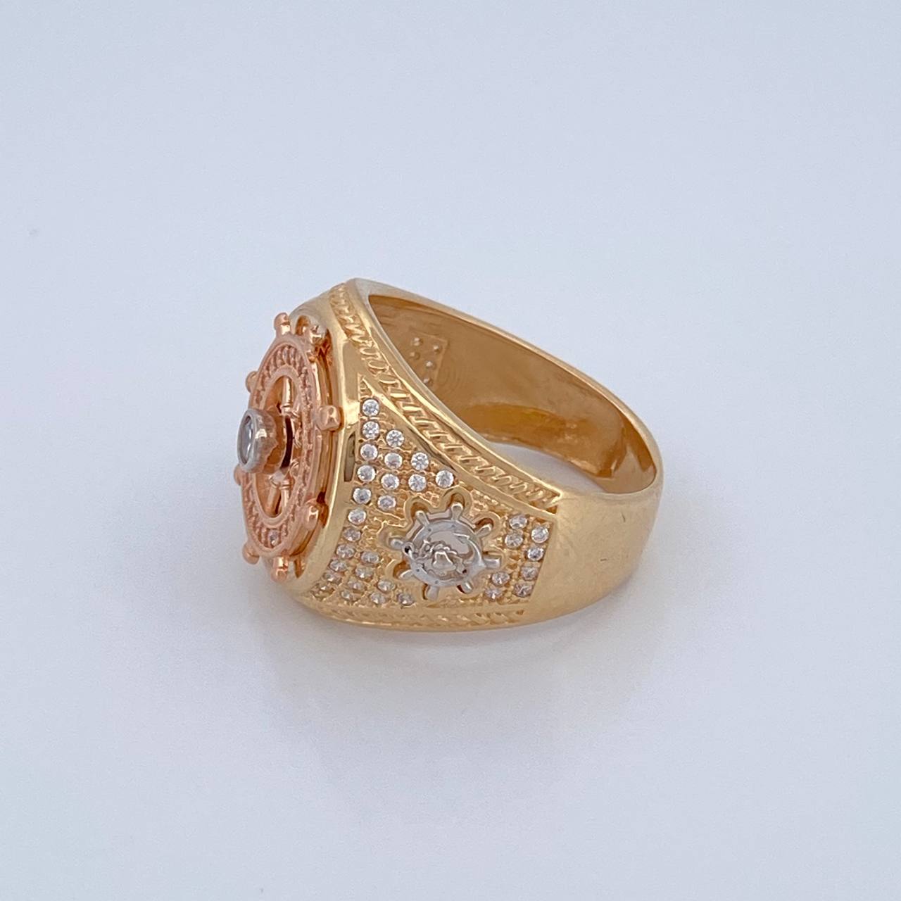 Anillo Timon 11.55gr / T9 1/2 / Tres Oros 18K %