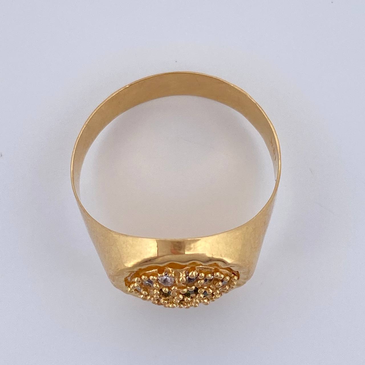 Anillo Halo Circulo  4.6gr / T11 1/2 / Oro Amarillo 18K %
