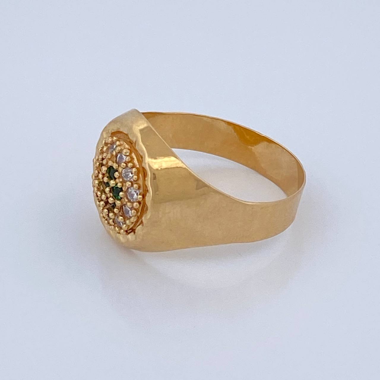 Anillo Halo Circulo  4.6gr / T11 1/2 / Oro Amarillo 18K %