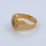 Anillo Halo Circulo  4.6gr / T11 1/2 / Oro Amarillo 18K %