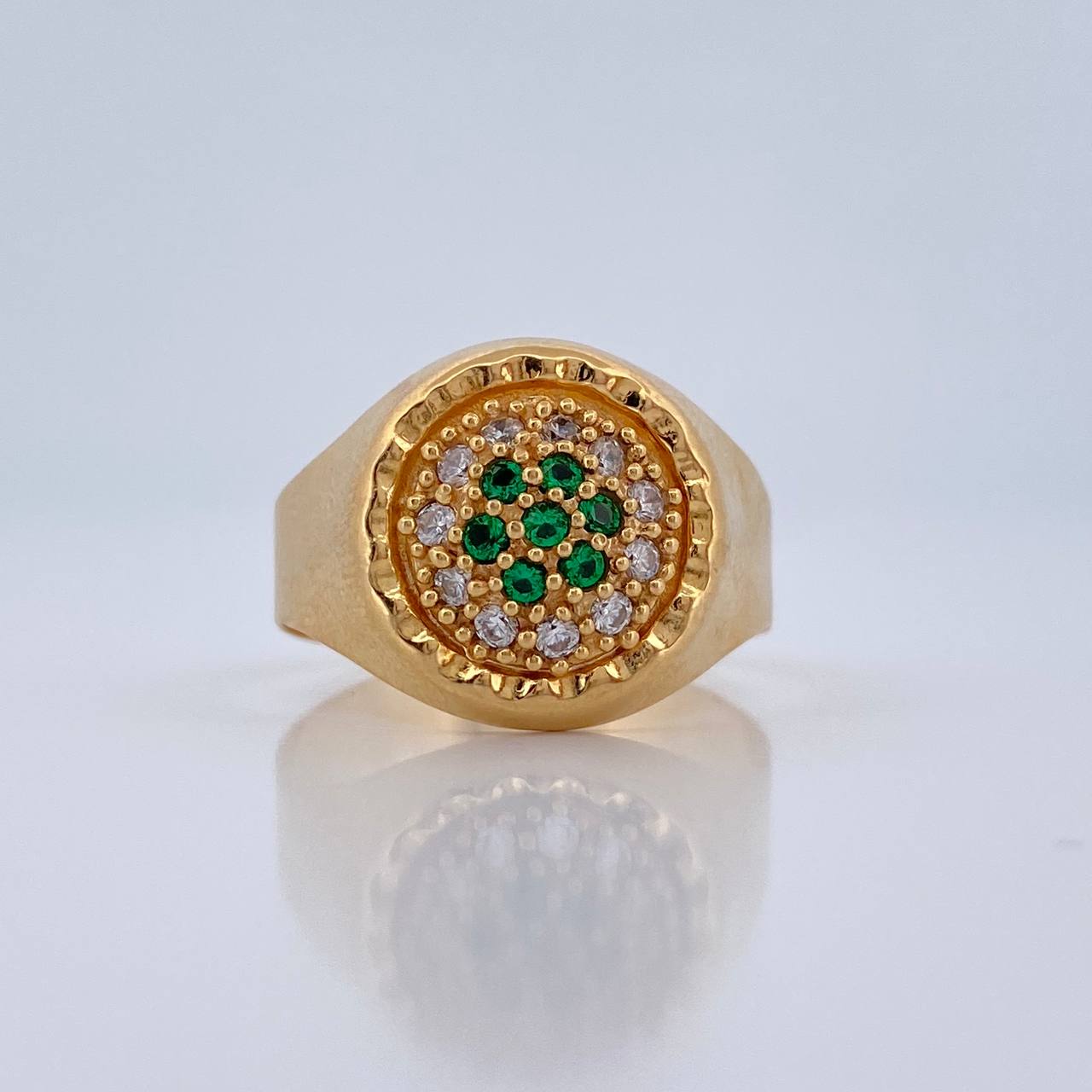 Anillo Halo Circulo  4.6gr / T11 1/2 / Oro Amarillo 18K %