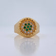 Anillo Halo Circulo  4.6gr / T11 1/2 / Oro Amarillo 18K %