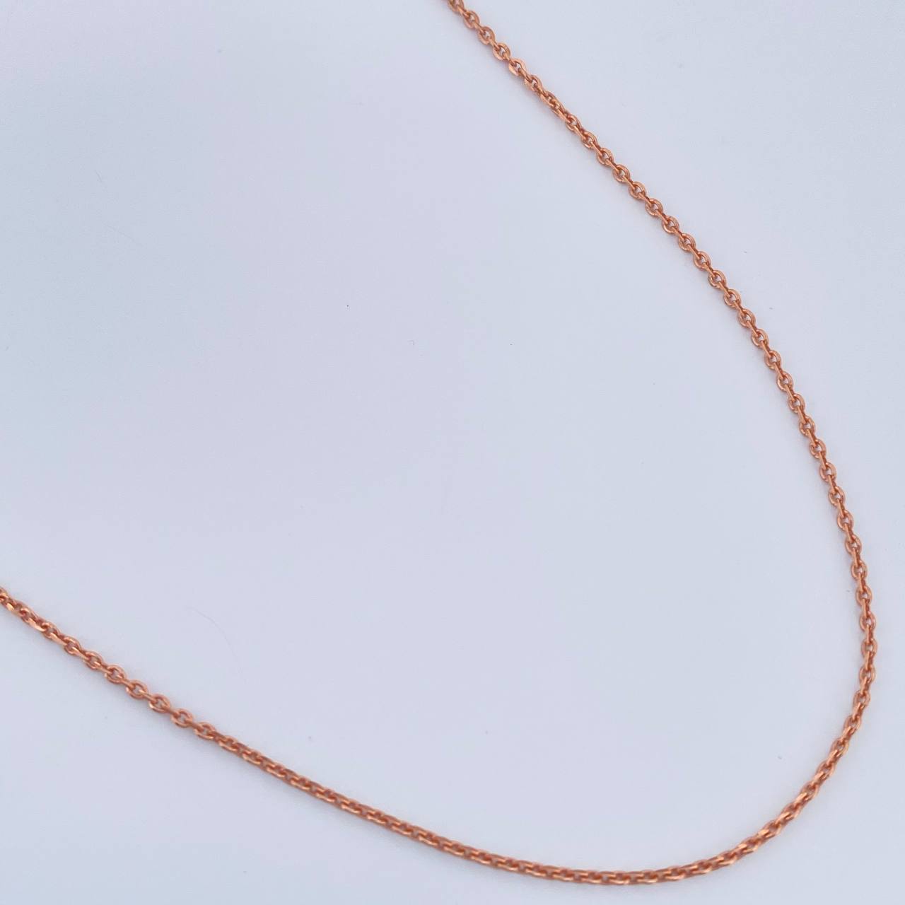 Cadena Aro Seguido 1.55gr / 44.6cm / 0.75mm Oro Rosa +3 18K %