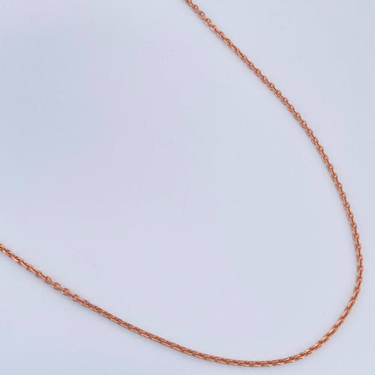 Cadena Aro Seguido 1.55gr / 44.6cm / 0.75mm Oro Rosa +3 18K %