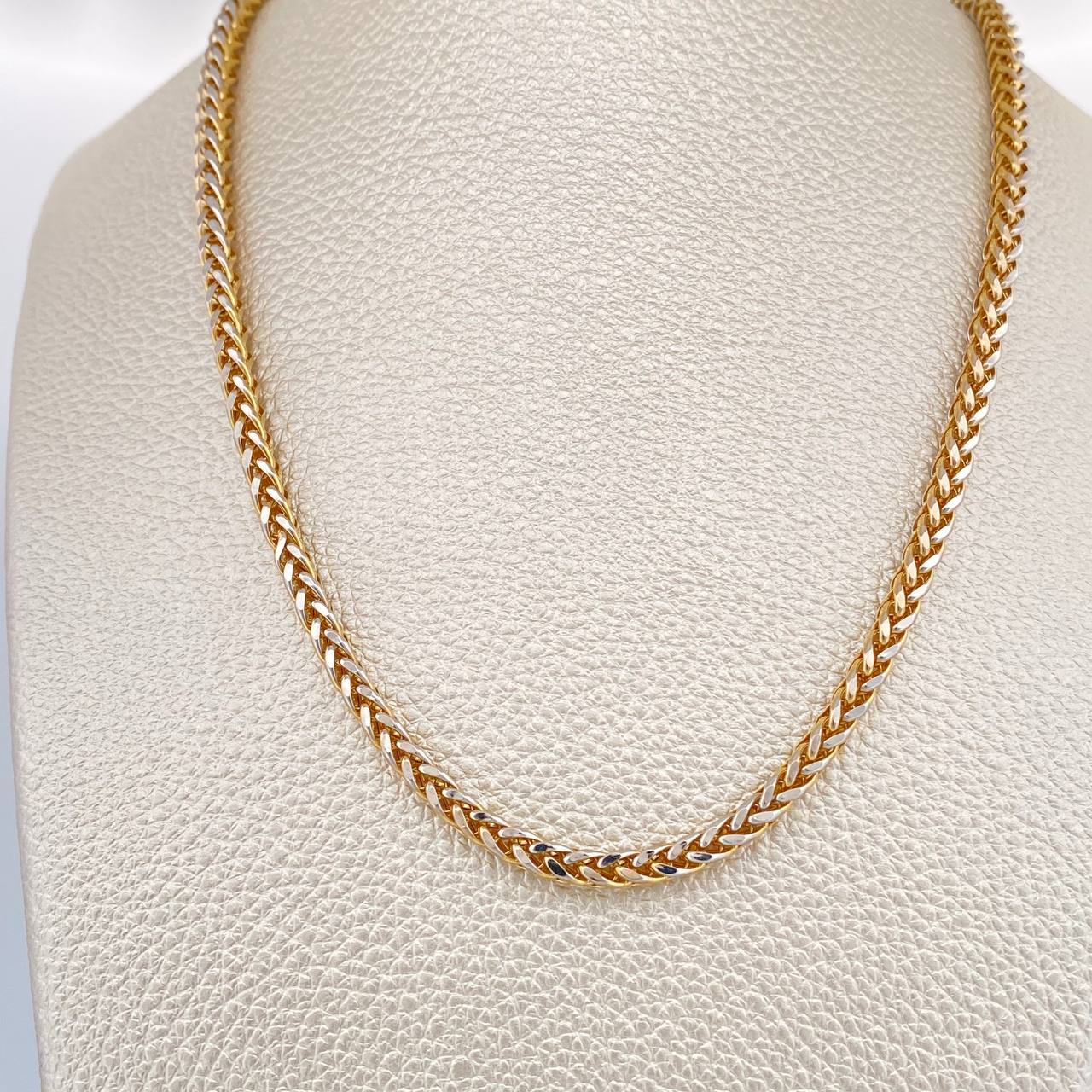 Cadena Franco 17.75gr / 60cm / 3.5mm Dos Oros Amarillo Blanco +3 18K %