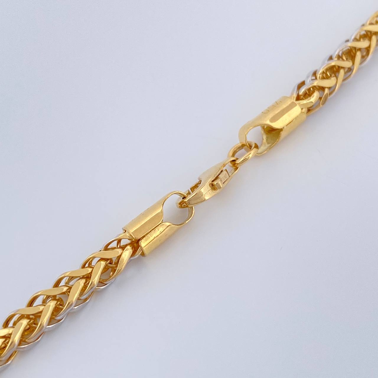 Cadena Franco 17.75gr / 60cm / 3.5mm Dos Oros Amarillo Blanco +3 18K %