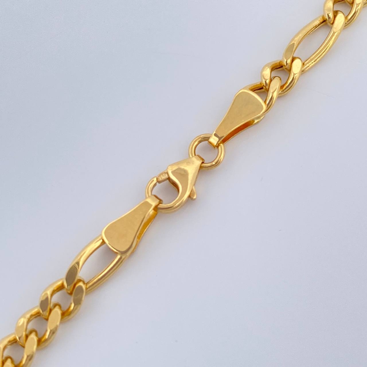 Cadena Figaro 10.35gr / 59.8cm / 3.7mm Oro Amarillo +1 18K %