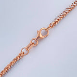 Cadena Franco 5.5gr / 60cm / 1.75mm Dos Oros Blanco Rosa +3 18K %