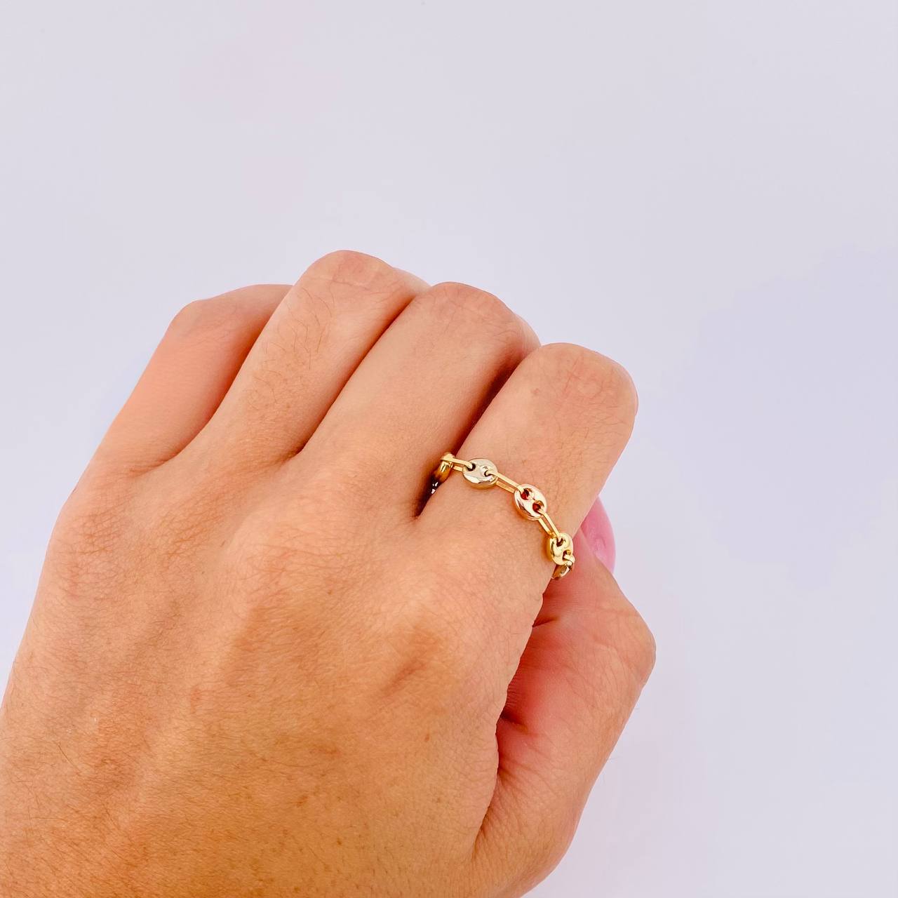 Anillo Gc 0.85gr / T8 - T8 1/2 / 4.1mm Tres Oros 18K