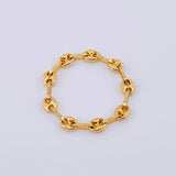 Anillo Gc Diamantado 0.75gr / T6 3/4 - T7 1/4 / 3.4mm Oro Amarillo 18K