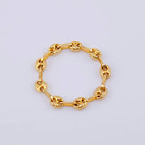 Anillo Gc Diamantado 0.75gr / T6 3/4 - T7 1/4 / 3.2mm Oro Amarillo 18K