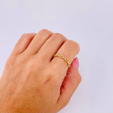 Anillo Gc Diamantado 0.85gr / T7 - T7 1/2 / 3.4mm Oro Amarillo 18K