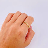 Anillo Gc 0.6gr / T4 1/4 - T4 1/2 / 4mm Oro Amarillo 18K