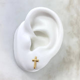 Topos Crúz 0.55gr / 1cm / Oro Amarillo 18K *