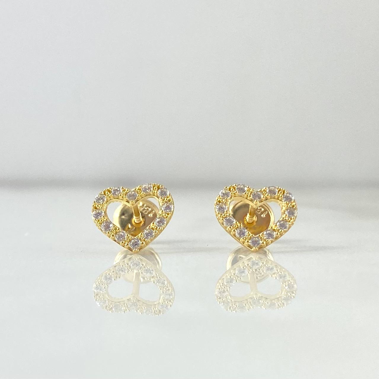 Topos Silueta Corazon 1.2gr / Circones Blancos Oro Amarillo