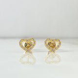 Topos Silueta Corazon 1.2gr / Circones Blancos Oro Amarillo