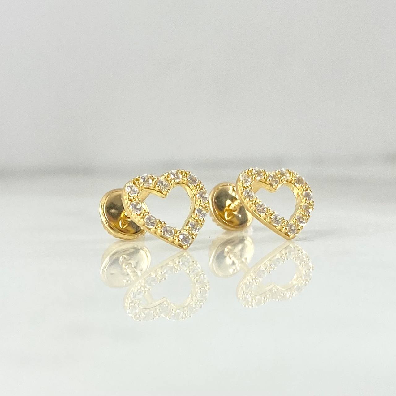 Topos Silueta Corazon 1.2gr / Circones Blancos Oro Amarillo