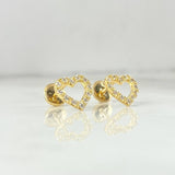 Topos Silueta Corazon 1.2gr / Circones Blancos Oro Amarillo