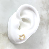 Topos Silueta Corazon 1.2gr / Circones Blancos Oro Amarillo