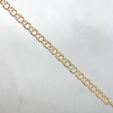 Pulso Bebe Aro Seguido 1.2gr / 12.5cm-13.5cm / Placa Rectangular Liso Oro Amarillo