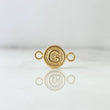 Herraje Letra G 0.35gr / 1.5cm / Circulo Texturizado Oro Amarillo