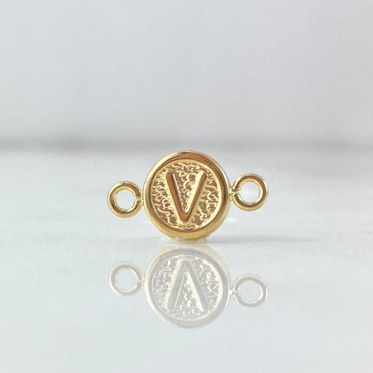 Herraje Letra V 0.4gr / 1.5cm / Oro Amarillo 18K