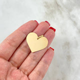 Dije Placa Corazón 2.45gr / 2.6mm Oro Amarillo