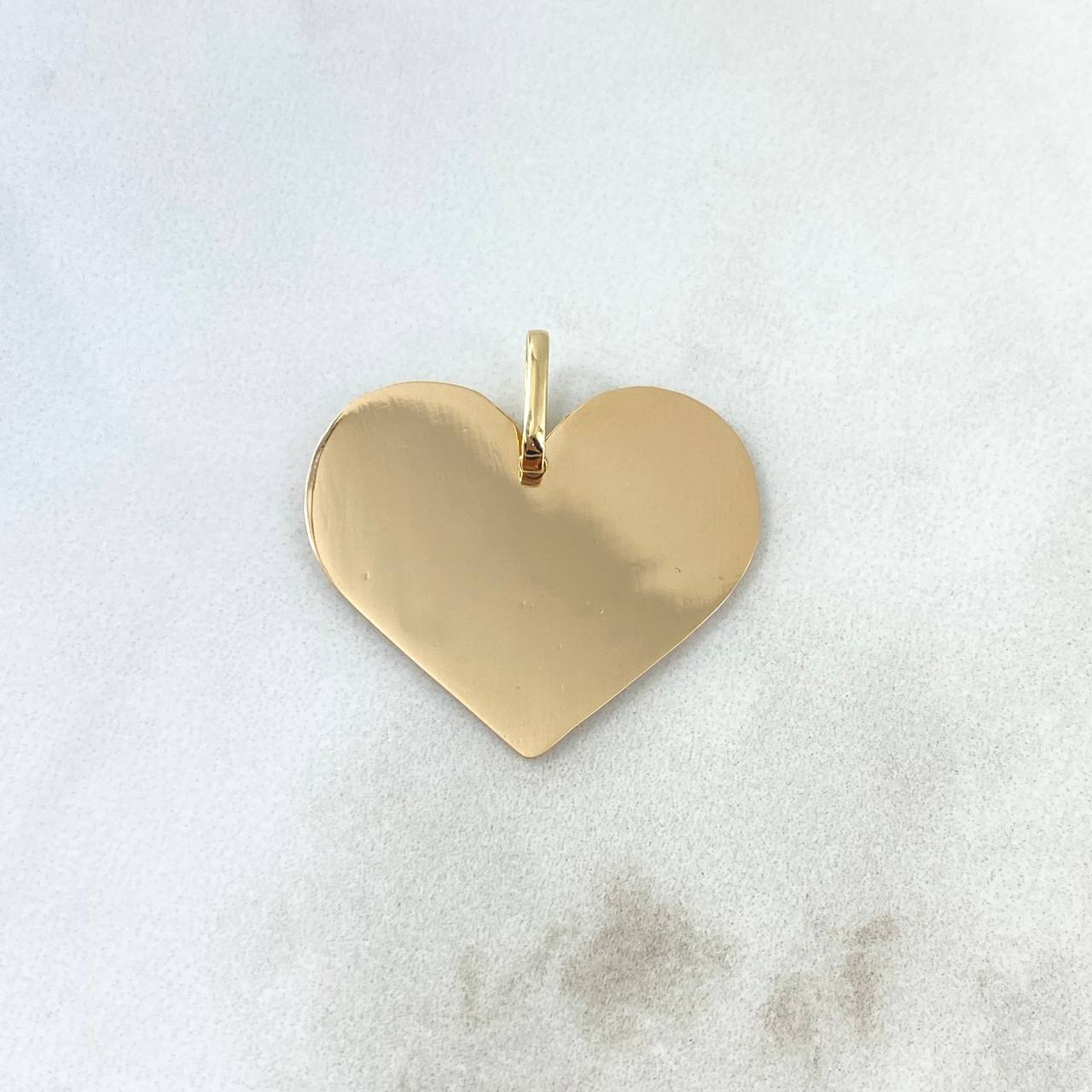 Dije Placa Corazón 2.45gr / 2.6mm Oro Amarillo