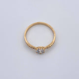 Anillo Solitario Churumbela 2.05gr / T7 1/4 / Oro Amarillo 18K &