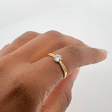 Anillo Solitario Churumbela 2.05gr / T7 1/4 / Oro Amarillo 18K &