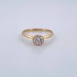 Anillo Solitario 1.8gr / T7 1/4 / Oro Amarillo 18K &