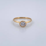 Anillo Solitario 1.8gr / T7 1/4 / Oro Amarillo 18K &