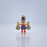 Dije Pato Bolsas De Dinero 1.55gr / 2.2cm / Tres Oros 18K &