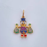 Dije Pato Bolsas De Dinero 1.55gr / 2.2cm / Tres Oros 18K &