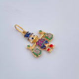 Dije Pato Bolsas De Dinero 1.55gr / 2.2cm / Tres Oros 18K &