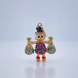 Dije Pato Bolsas De Dinero 1.55gr / 2.2cm / Tres Oros 18K &