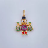 Dije Pato Bolsas De Dinero 1.55gr / 2.2cm / Tres Oros 18K &