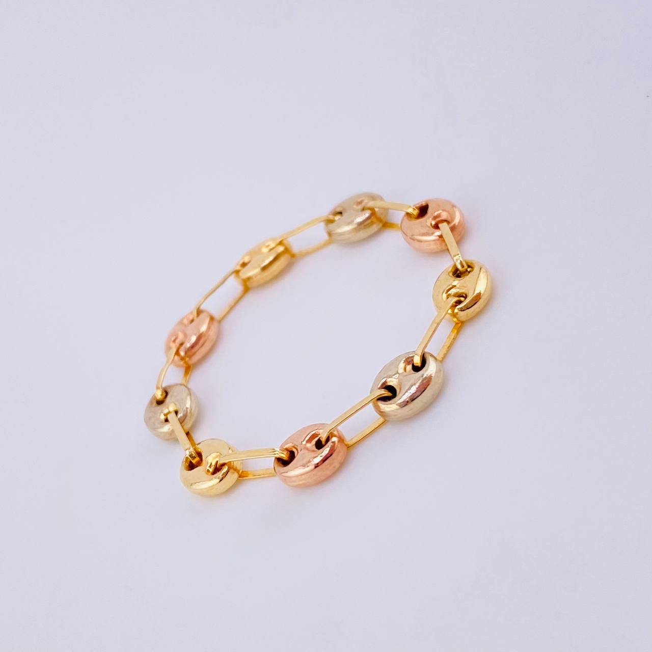 Anillo Gc 0.95gr / T11 - T11 1/2 / 4mm Tres Oros 18K *