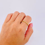 Anillo Gc Diamantado 0.85gr / T9 1/4 - T9 3/4 / 3.4mm Oro Amarillo 18K *