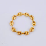 Anillo Gc Diamantado 0.85gr / T9 3/4 - T10 / 4mm Oro Amarillo 18K *